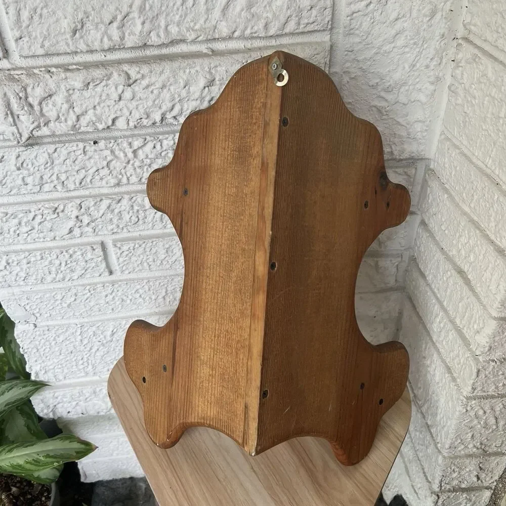 Vintage Wood Heart Cutout 2 Tier Corner Shelf Farmhouse Cottagecore Cabincore